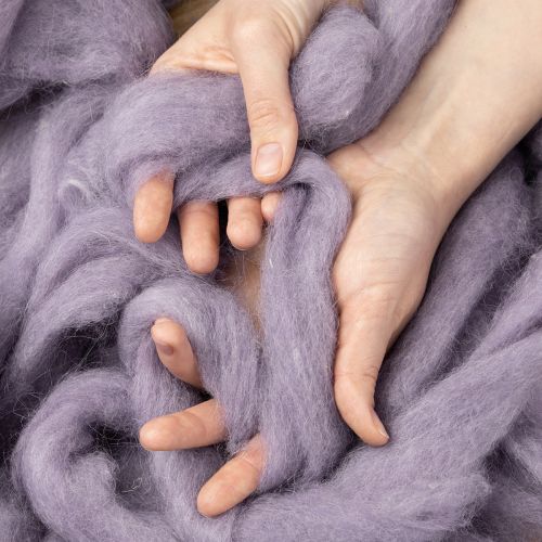 Artikel Wollen koord, lichtpaars wollen lint, 10 meter decoratieve wol voor bloemschikken en knutselen.