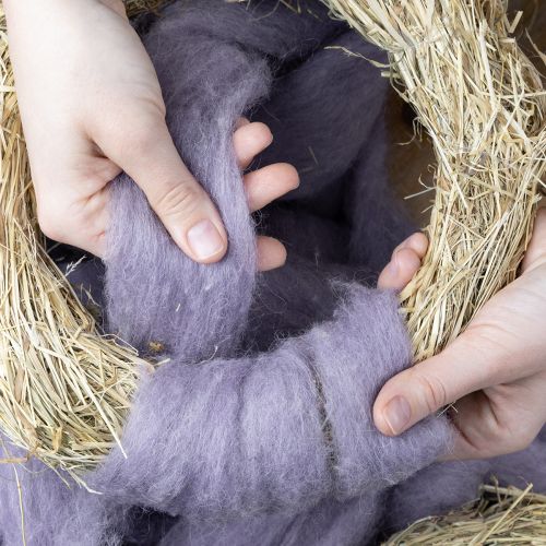 Artikel Wollen koord, lichtpaars wollen lint, 10 meter decoratieve wol voor bloemschikken en knutselen.