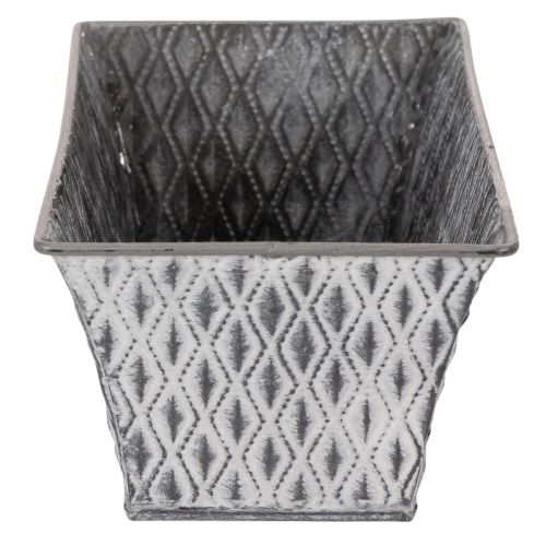 Zinken kom met diamantpatroon