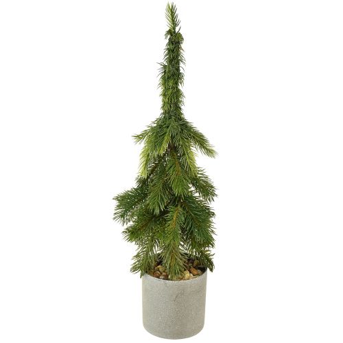 Artikel Kunstkerstboom in een groene pot 55cm