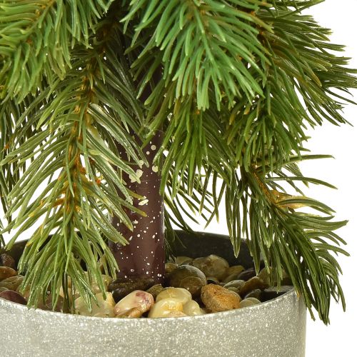 Artikel Kunstkerstboom in een groene pot 55cm
