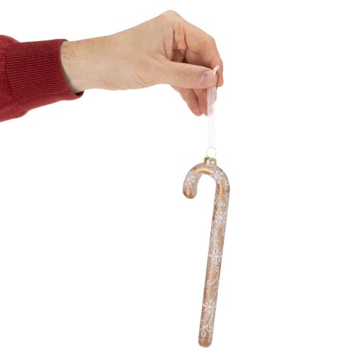 Kerstornament van glas in de vorm van een zuurstok, nostalgische kerstboomversiering, 22 cm | Floristik24.nl
