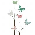 Decoratieve plug vlinder H43cm 6st