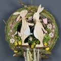 Floristik24 Decoratief figuur houten konijn 27cm - 31cm 2st