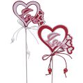 Floristik24 Bloemsteker decoratiesteker &quot;Love&quot; Valentijnsdag 25,5cm 16st