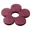 Floristik24 Strooidecoratie hout bloemen tafeldecoratie roze paars wit Ø4cm 72st