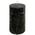 Floristik24 Zwarte kaarsen stompkaarsen effen 50x100mm 4 st