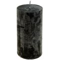 Floristik24 Zwarte kaarsen Stompkaarsen effen 60x100mm 4 st
