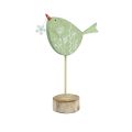 Floristik24 Decoratieve vogel tafeldecoratie Pasen houten decoratie mint 18x13,5cm 4 stuks