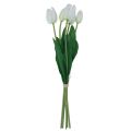 Floristik24 Witte Tulpen Decoratie Real Touch Kunstbloemen Lente 49cm 5st