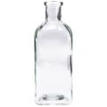 Floristik24 Decoratieve Flessen Vierkant Mini Vaasjes Glas Helder 7x7x18cm 6st