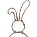 Floristik24 Paashaasdecoratie decoratieve plug konijn metaal naturel H36cm 4st