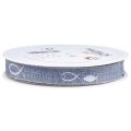 Cadeaulint vis lichtblauw lint maritiem 15mm 20m | Floristik24.nl