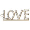 Floristik24 Valentijnsdag decoratieve hanger Love metaal zilver 4cm 12st