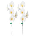 Kunstmatige callalelie met gele meeldraden, decoratieve bloemen, 35 cm, 10 stuks | Floristik24.nl