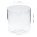 Floristik24 Glazen vaas glazen cilinder bloemenvaas glas decoratie H15cm Ø15cm