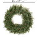Kunstmatige krans van dennentakken met kleine dennenappels, 40 cm | Floristik24.nl