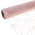 Floristik24 Deco fleece Sizoweb tafelloper roze 30cm 5m