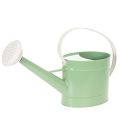 Floristik24 Decoratieve metalen gieter, retro pastelgroen met witte accenten, voor tuin, balkon en binnengebruik, 52,5 x 15 x 30 cm