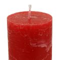 Floristik24 Rode kaarsen, grote, effen gekleurde kaarsen, 50x300mm, 4 stuks