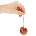 Herfstdecoratie: keramische appels om op te hangen, 5 cm, 4 stuks | Floristik24.nl