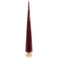 Floristik24 Decoratieve kerstboom, slanke boomfiguur op een houten voet, 60 cm