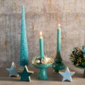 Kunstkerstboom, smal, met houten voet, 40 cm | Floristik24.nl