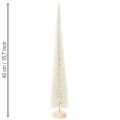 Decoratieve kerstboom met houten voet voor winterdecoratie, 40 cm, 3 stuks | Floristik24.nl