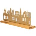 Floristik24 Huissilhouet decoratie adventskalender op houten voetstuk 29 cm