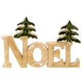 Kerstdecoratie Noel-standaard met twee sparrenbomen van 18 cm. | Floristik24.nl