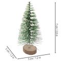 Kunstmatige mini-kerstboompjes als tafeldecoratie voor Kerstmis, bedekt met sneeuw, 6 cm, 12 stuks | Floristik24.nl