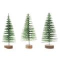 Kunstmatige mini-kerstboompjes als tafeldecoratie voor Kerstmis, bedekt met sneeuw, 6 cm, 12 stuks | Floristik24.nl