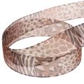 Decoratief lint met dierenprint, luipaardpatroon, cadeaulint, 25 mm breed, 20 m lang | Floristik24.nl