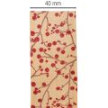 Decoratieve linttakken met rode glitterbessen, 40 mm x 15 m | Floristik24.nl