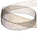 Decoratief lint, transparant organza lint voor tafeldecoratie, 15 mm breed, 20 m lang | Floristik24.nl