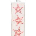Decoratief lint met rode sterren, 40 mm breed, 15 m lang | Floristik24.nl