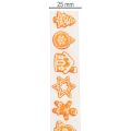 Cadeaulint met peperkoekfiguurtjes. Feestelijk lint voor kerstcadeaus. 25 mm x 18 m. | Floristik24.nl