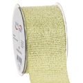Floristik24 Decoratief lint met glitter, breed lint voor het inpakken van cadeaus, 55 mm breed, 15 m lang