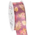 Floristik24 Decoratief lint met herfstbladmotief, 40 mm breed, 15 m lang