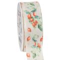 Floristik24 Cadeaulint, herfstdesign met rozenbottels en bladeren, 40 mm x 18 m