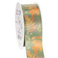 Floristik24 Decoratief lint met bladmotief, herfstdecoratie, 40 mm x 15 m