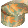 Decoratief lint met bladmotief, herfstdecoratie, 40 mm x 15 m | Floristik24.nl