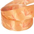 Cadeaulint met herfstbladeren voor creatieve verpakkingen, 25 mm breed, 18 m lang. | Floristik24.nl