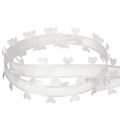 Decoratief wit lint met hartjes voor creatieve knutselideeën, 20 mm x 15 m | Floristik24.nl