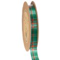 Floristik24 Geruit cadeaulint voor kerstcadeaus, 15 mm x 20 m
