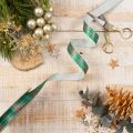 Geruit cadeaulint voor kerstcadeaus, 15 mm x 20 m | Floristik24.nl