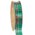 Floristik24 Cadeaulint, geruit patroon, Schots plaid, 25 mm, 20 m
