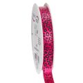 Floristik24 Decoratief lint met luipaardprint, roze, 15 mm x 18 m