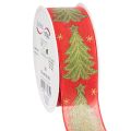 Floristik24 Kerstboom van cadeaulint met sterren, 40 mm, 15 m