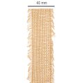 Decoratief katoenen lint, rustieke stijl, met franjes, 40 mm, 30 m | Floristik24.nl